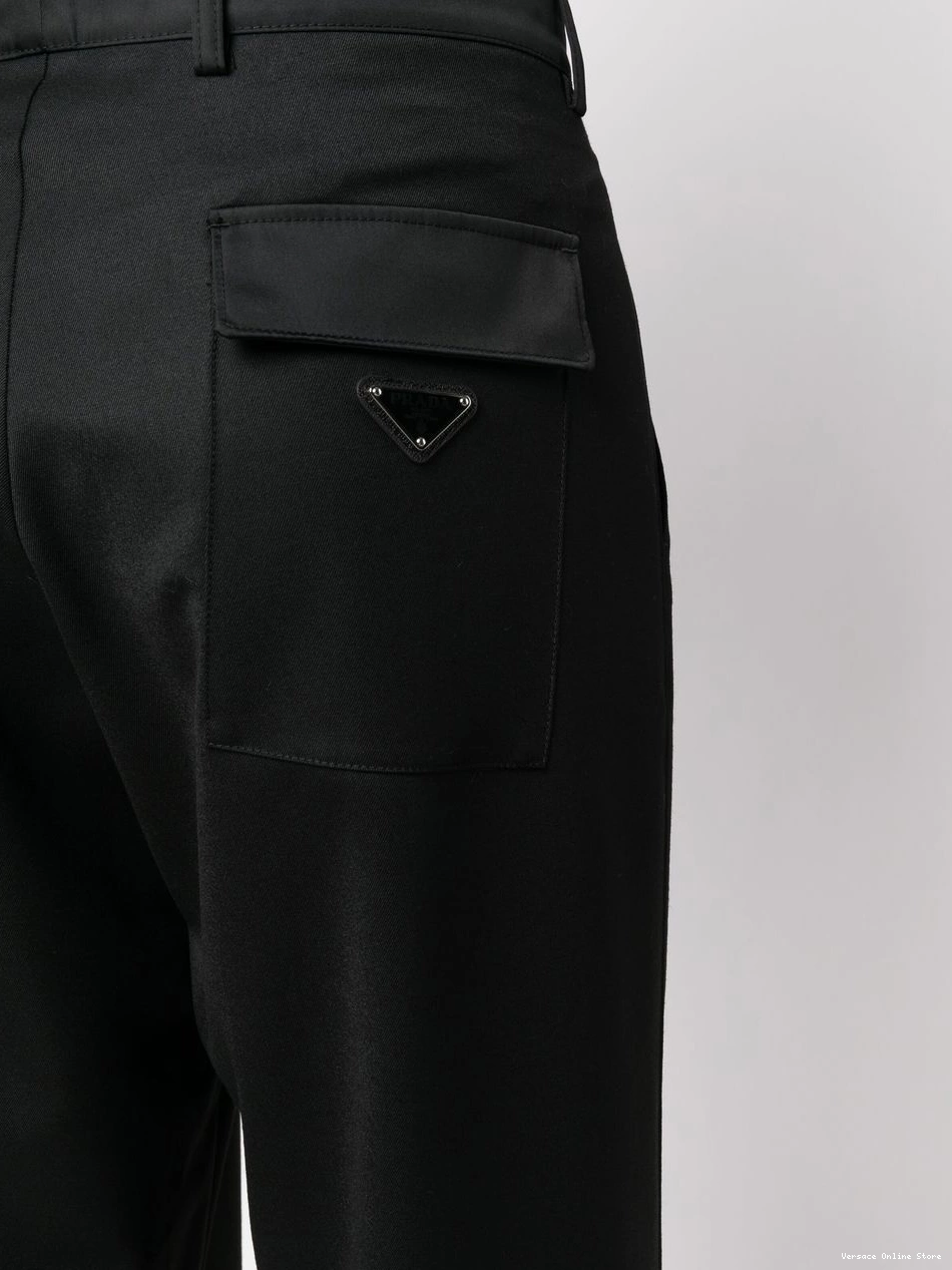 Affordable Versace wool Women virgin straight-leg trousers 0728